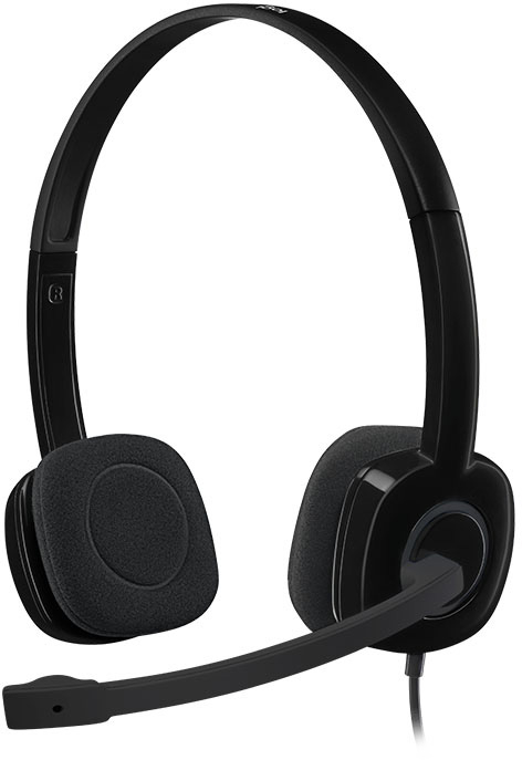 Logitech H151 črne žične slušalke Logitech H151 črne žične slušalke