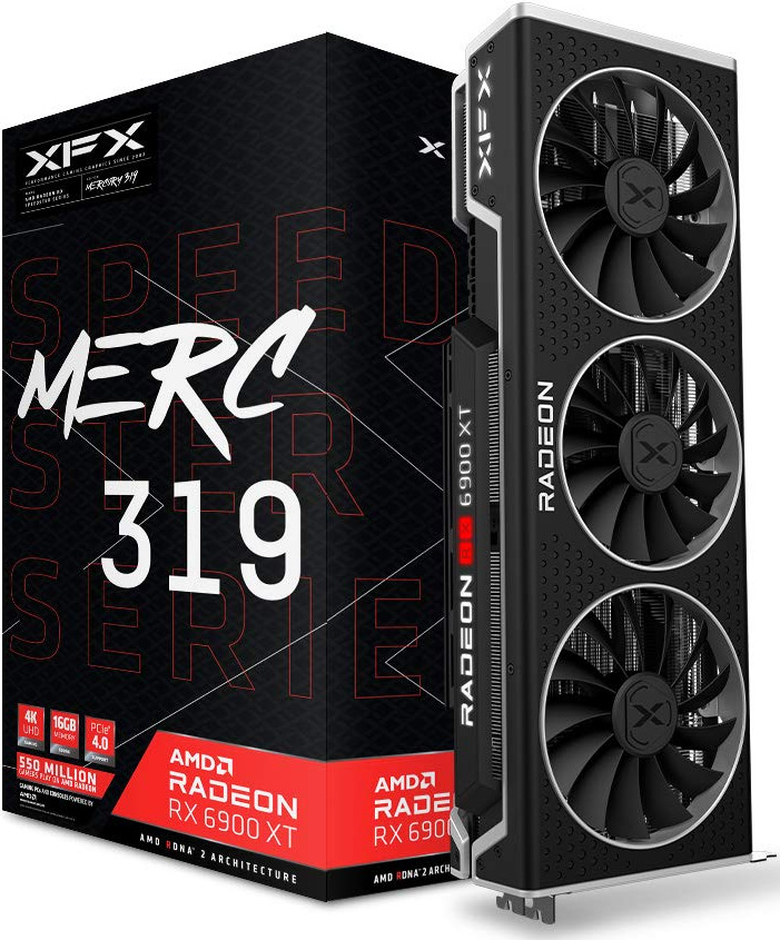 XFX Speedster Merc 319 Radeon RX 6900 XT 16GB GDDR6 grafična kartica XFX Speedster Merc 319 Radeon RX 6900 XT 16GB GDDR6 grafična kartica