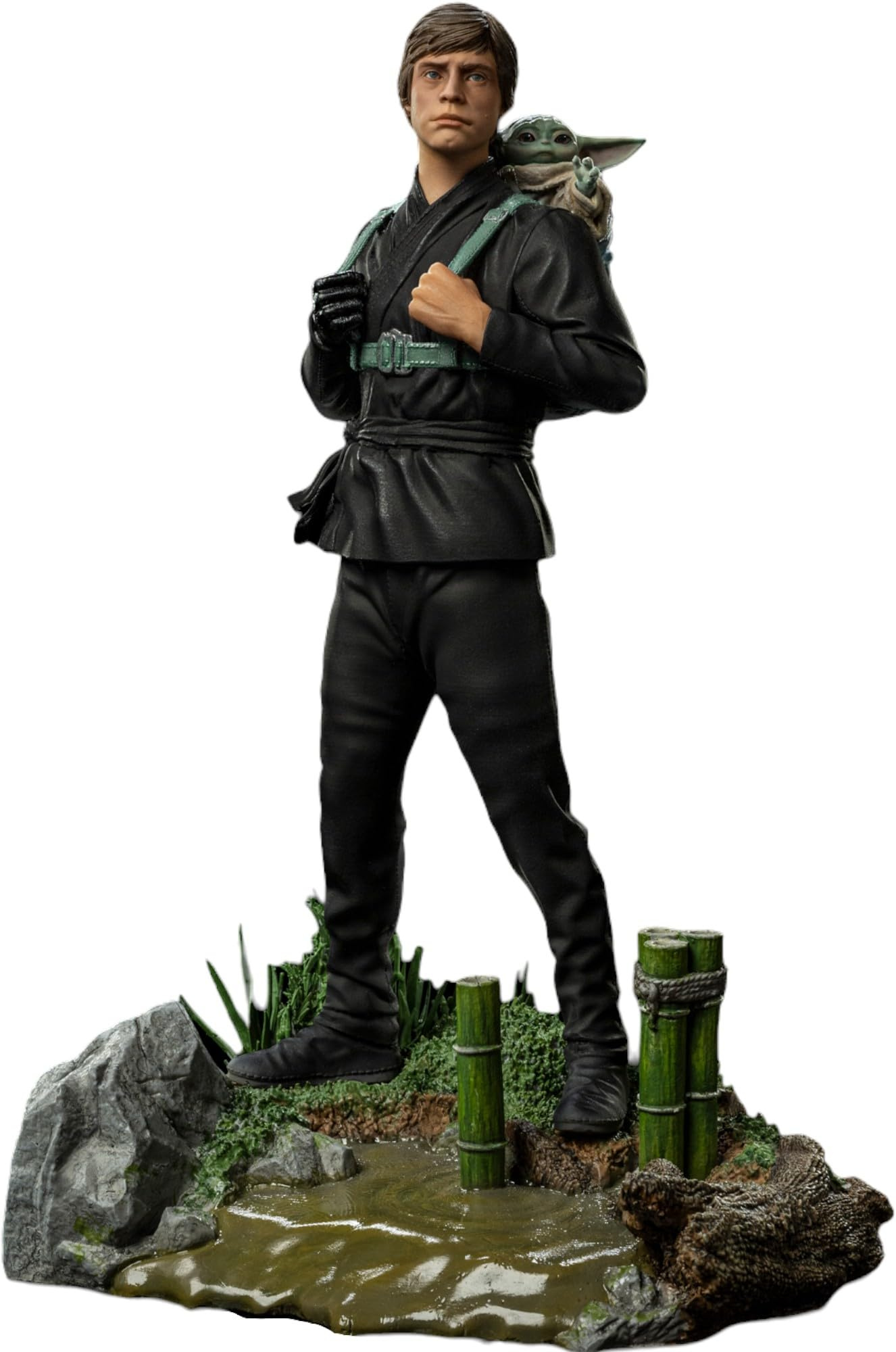 Star Wars The Book of Boba Fett Luke Skywalker in Grogu Training zbirateljski kip 20cm Star Wars The Book of Boba Fett Luke Skywalker in Grogu Training zbirateljski kip 20cm