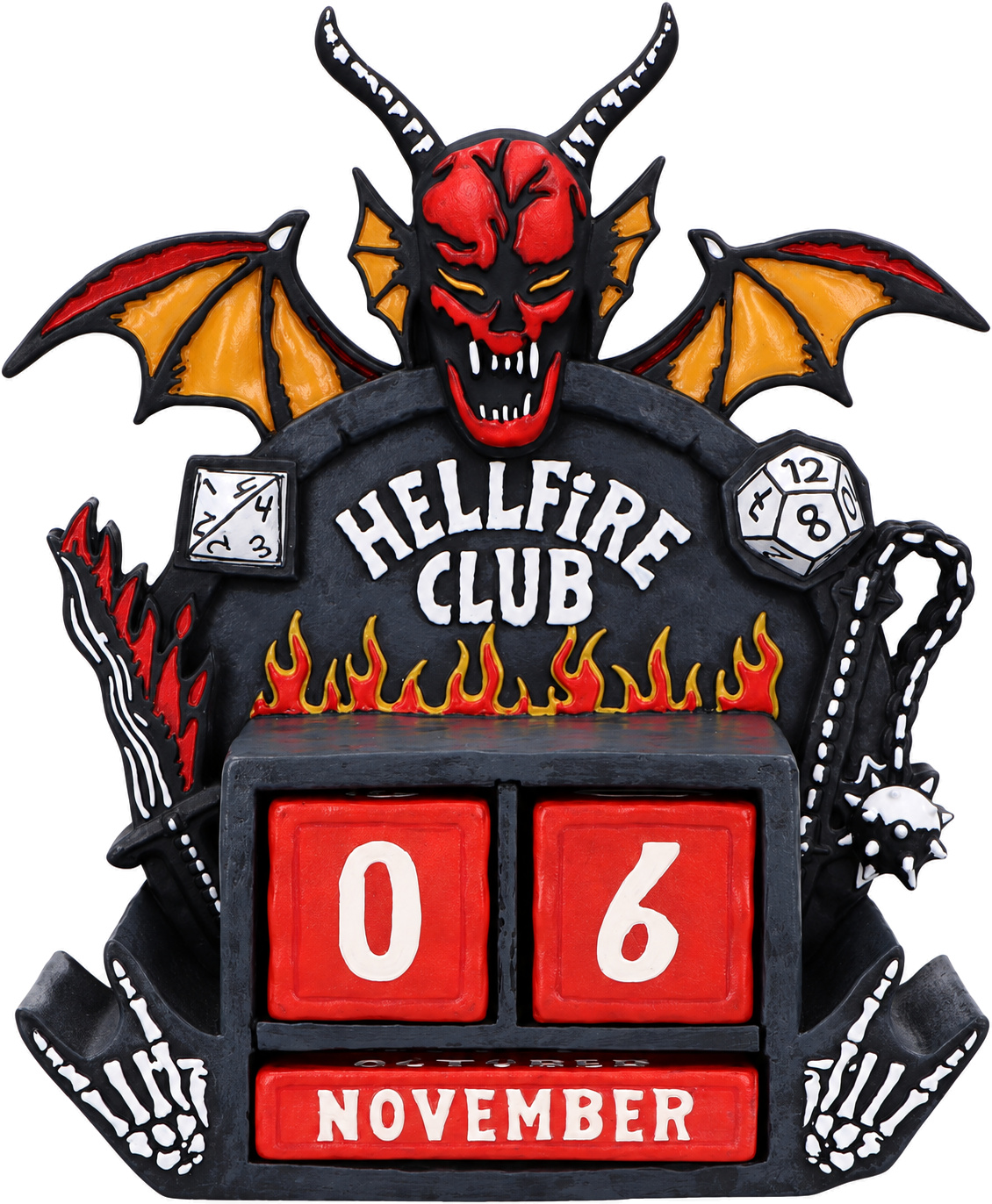 Stranger Things Hellfire Club večni koledar 15cm Stranger Things Hellfire Club večni koledar 15cm