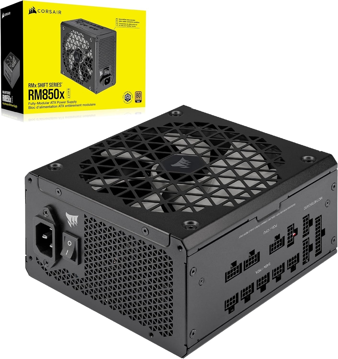 Obnovljen Corsair RM850x Shift80 Gold modularni ATX napajalnik + 2 leti garancije Obnovljen Corsair RM850x Shift80 Gold modularni ATX napajalnik + 2 leti garancije