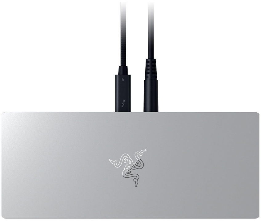 Razer Thunderbolt 5 Dock Mercury priključna postaja bele barve Razer Thunderbolt 5 Dock Mercury priključna postaja bele barve