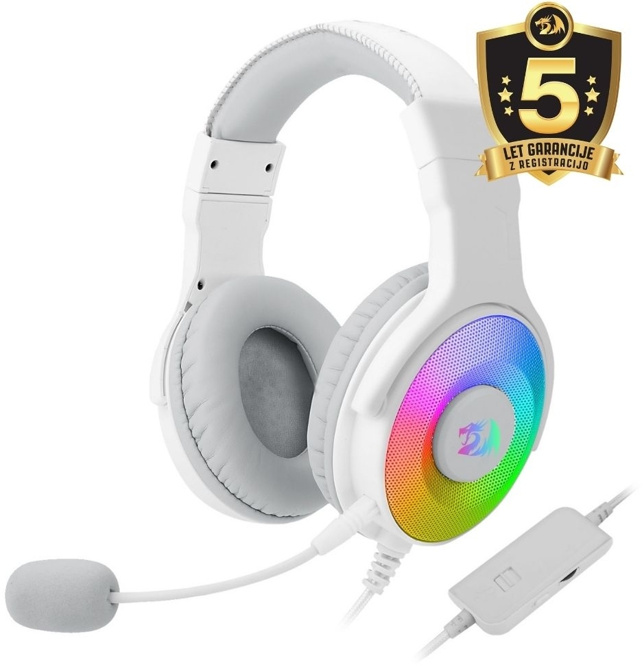 Redragon Pandora H350W RGB gaming slušalke bele barve Redragon Pandora H350W RGB gaming slušalke bele barve