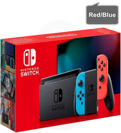 Nintendo Switch z rdeče-modrimi kontrolerji Nintendo Switch z rdeče-modrimi kontrolerji
