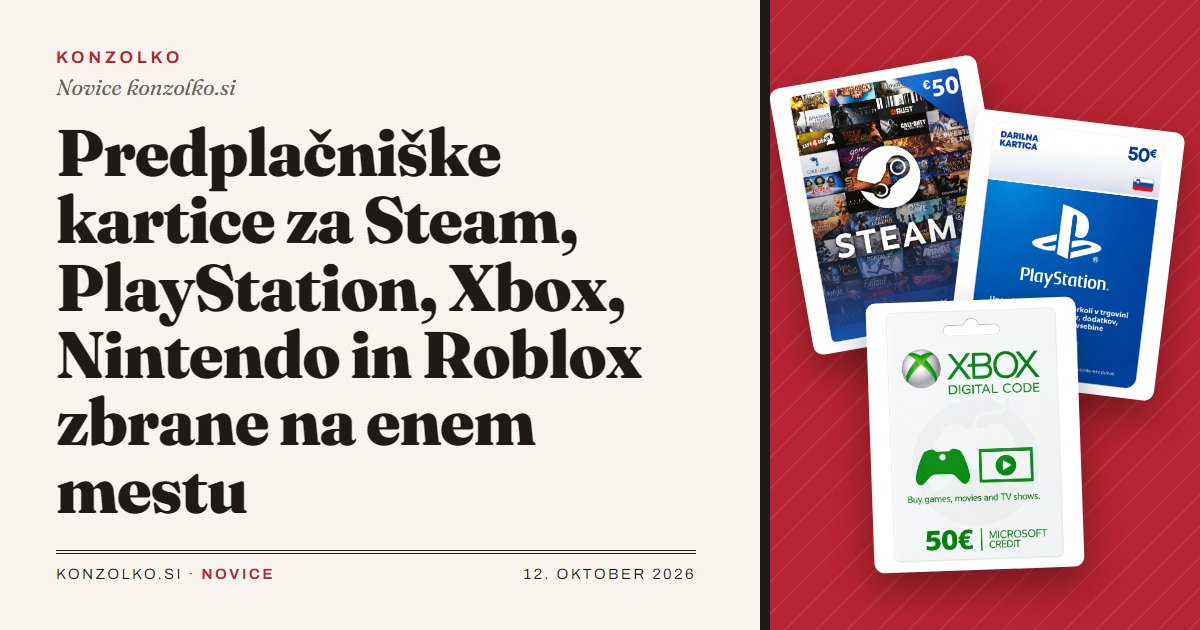 Predplačniške kartice za Steam, PlayStation, Xbox, Nintendo in Roblox zbrane na enem mestu