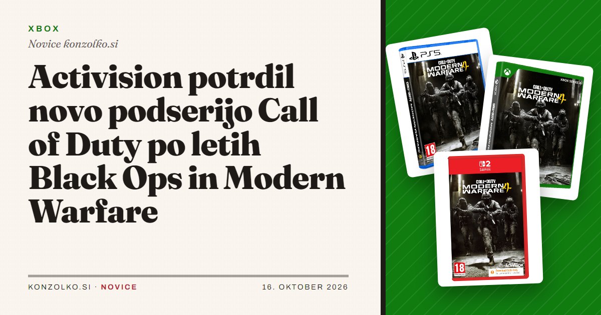 Activision potrdil novo podserijo Call of Duty po letih Black Ops in Modern Warfare