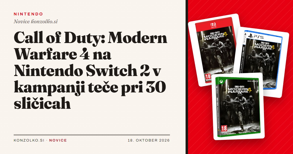 Call of Duty: Modern Warfare 4 na Nintendo Switch 2 v kampanji teče pri 30 sličicah