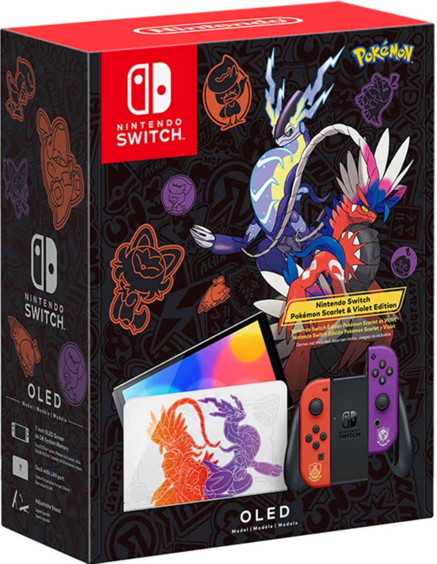 Obnovljen Nintendo Switch OLED Pokemon Scarlet and Violet Limited Edition + 2 leti garancije Obnovljen Nintendo Switch OLED Pokemon Scarlet and Violet Limited Edition + 2 leti garancije