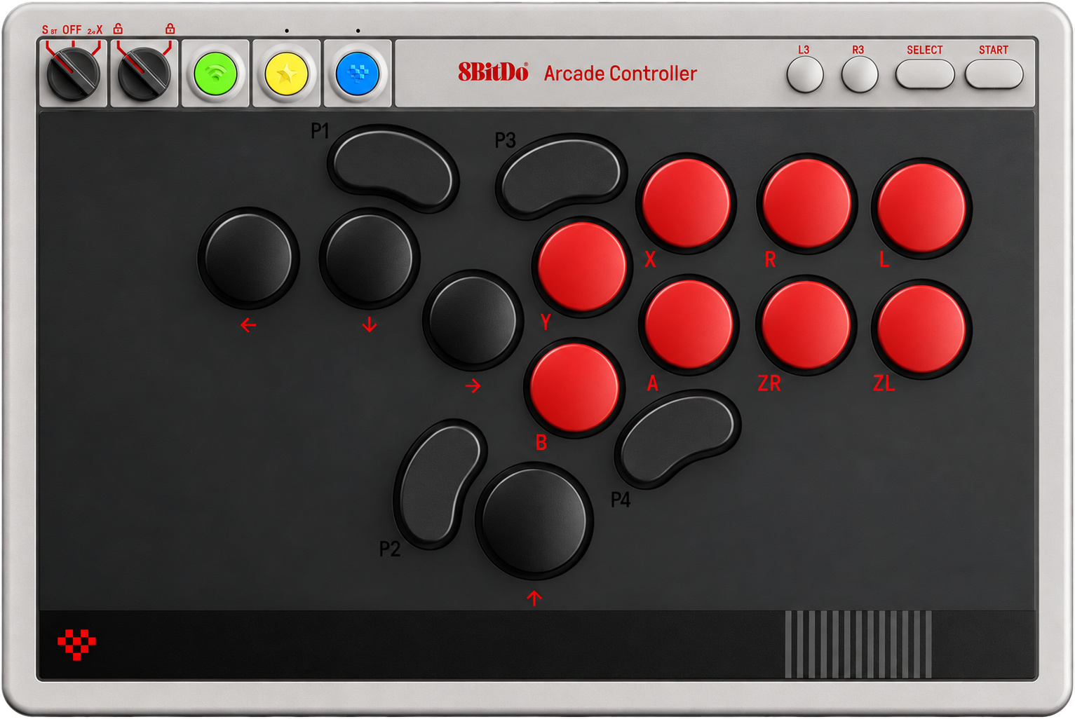8BitDo Arcade Stick igralna palica za Xbox in PC sive barve 8BitDo Arcade Stick igralna palica za Xbox in PC sive barve