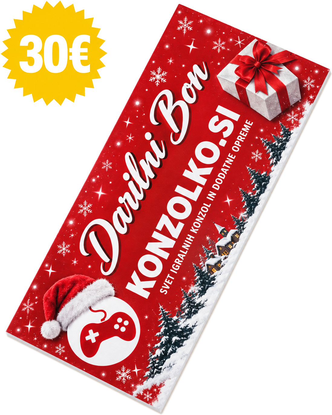 Konzolko darilna kartica za 30 EUR - koda na papirju Konzolko darilna kartica za 30 EUR - koda na papirju