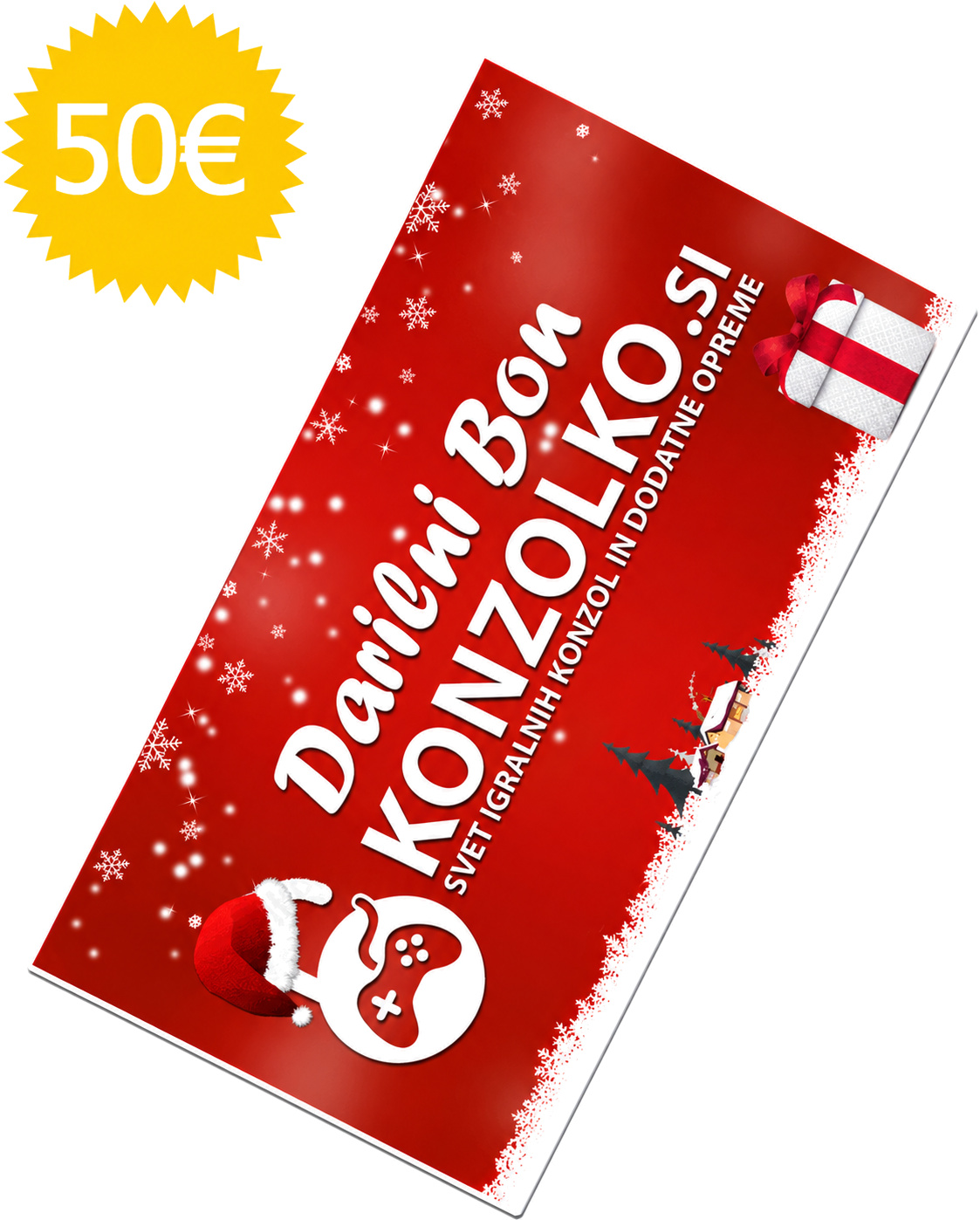 Konzolko darilna kartica za 50 EUR - koda na papirju Konzolko darilna kartica za 50 EUR - koda na papirju