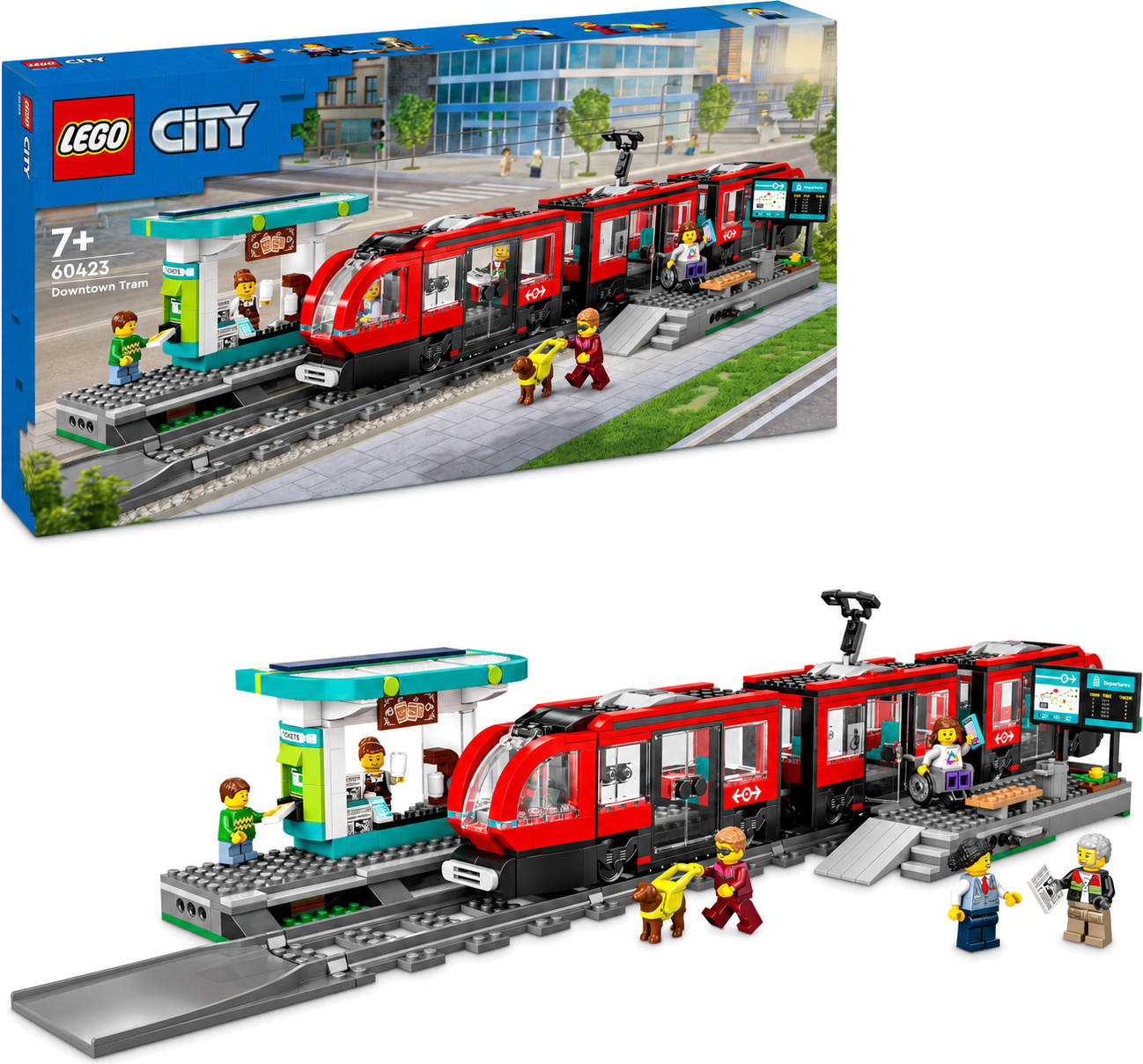 LEGO City Downtown Tram and Station številka 60423 LEGO City Downtown Tram and Station številka 60423