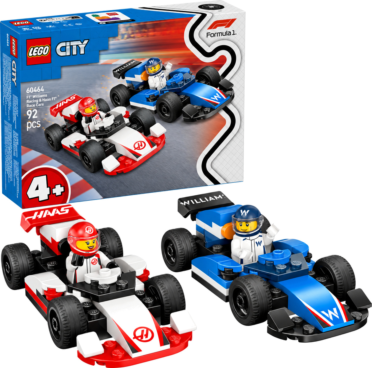 LEGO City F1 Williams Racing & Haas F1 Race Cars številka 60464 LEGO City F1 Williams Racing & Haas F1 Race Cars številka 60464