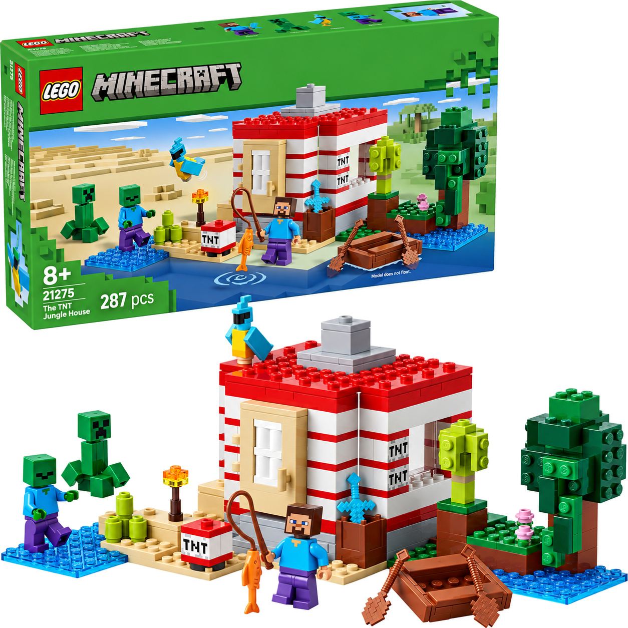 LEGO Minecraft The TNT Jungle House številka 21275 LEGO Minecraft The TNT Jungle House številka 21275
