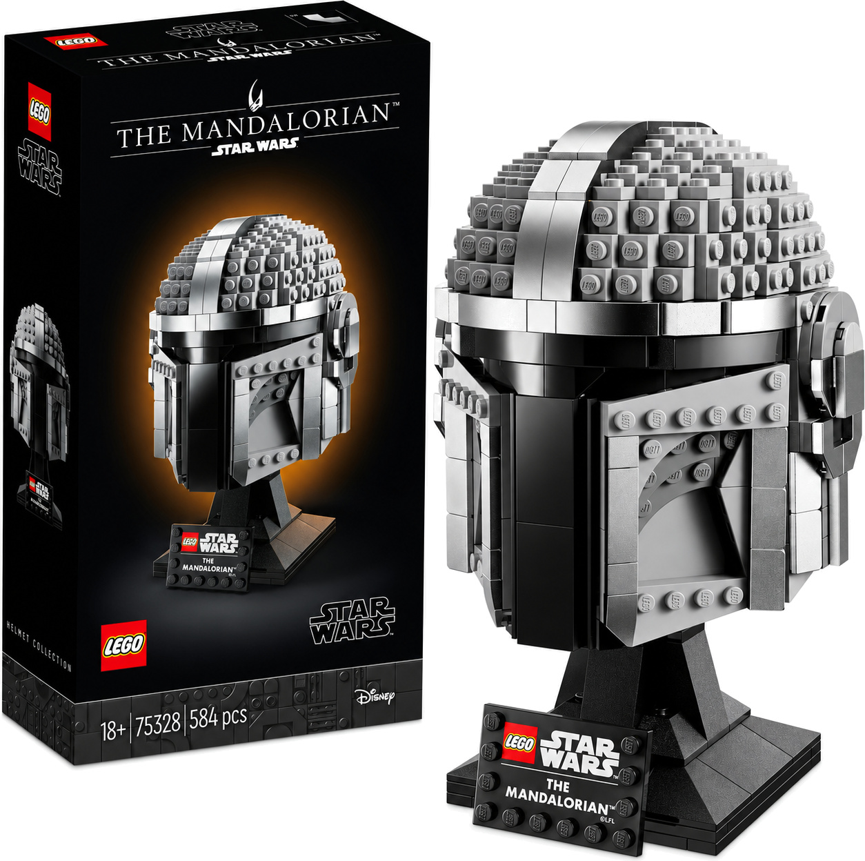 LEGO Star Wars The Mandalorian Helmet številka 75328 LEGO Star Wars The Mandalorian Helmet številka 75328