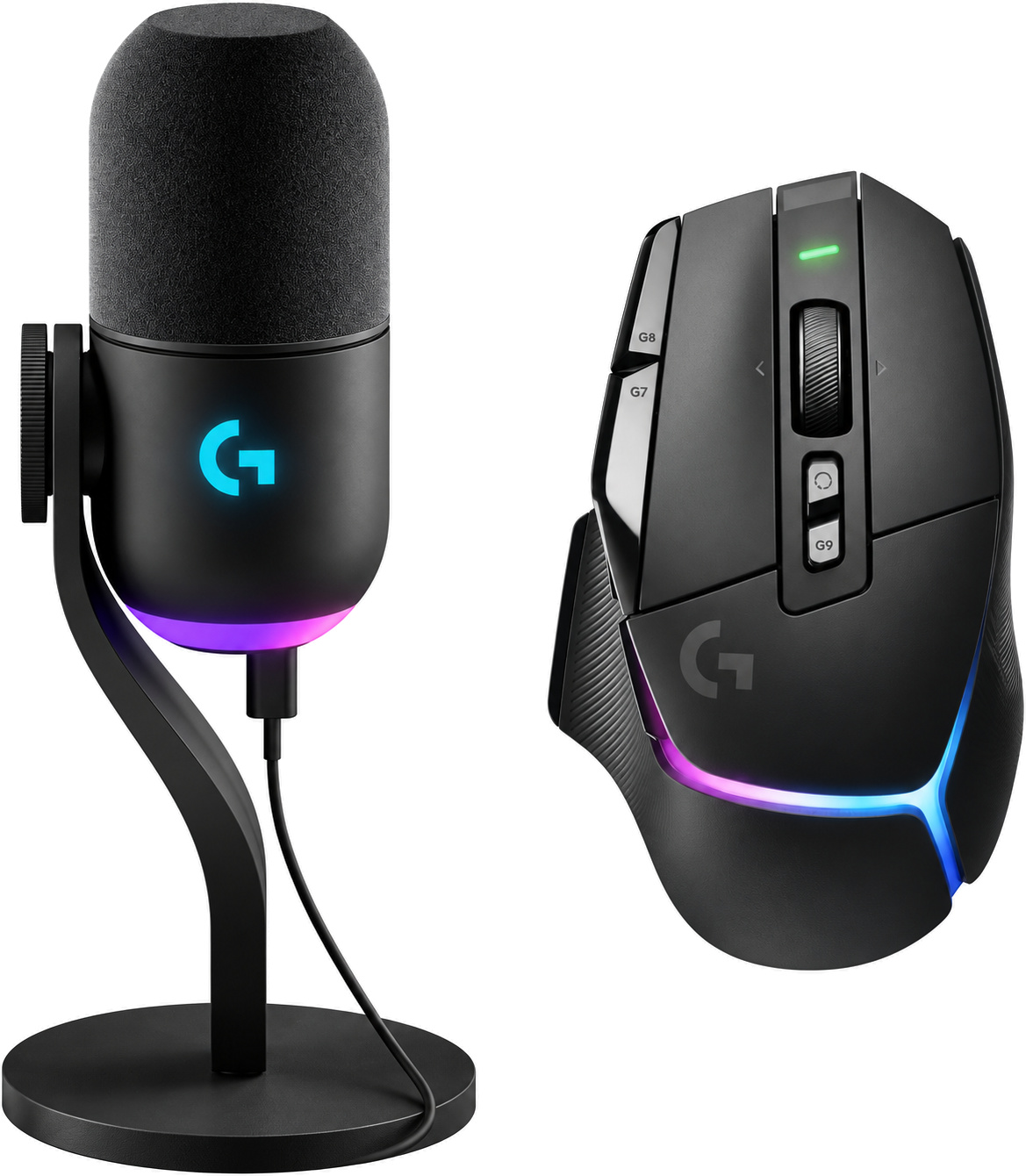 Logitech G komplet brezžične igralne miške G502 X Plus in žičnega mikrofona Yeti GX črne barve Logitech G komplet brezžične igralne miške G502 X Plus in žičnega mikrofona Yeti GX črne barve