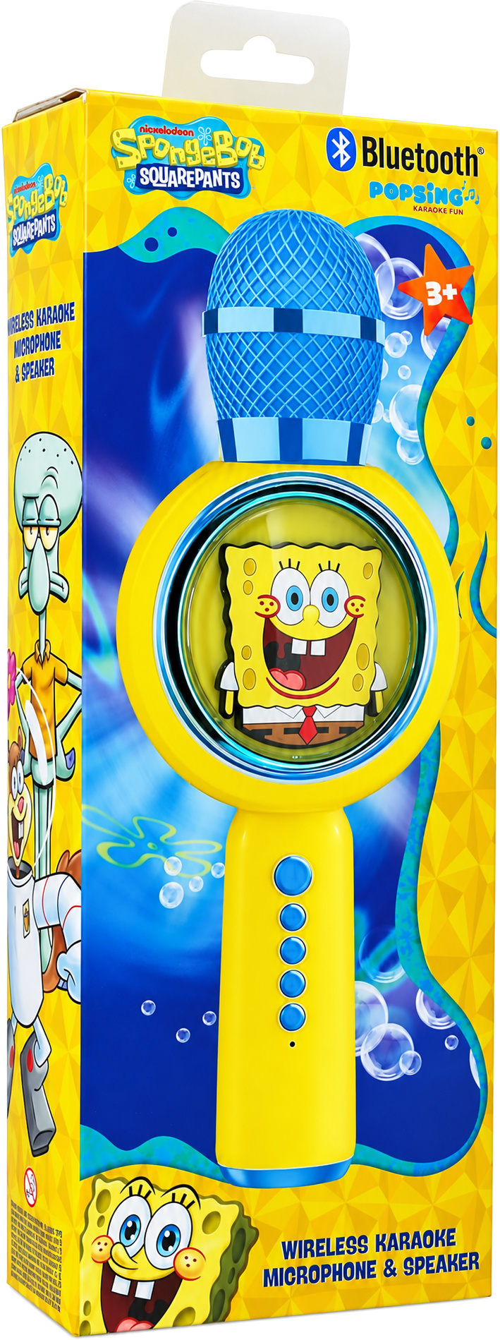 OTL Spongebob Squarepants Popsing LED Light Up brezžični karaoke mikrofon OTL Spongebob Squarepants Popsing LED Light Up brezžični karaoke mikrofon