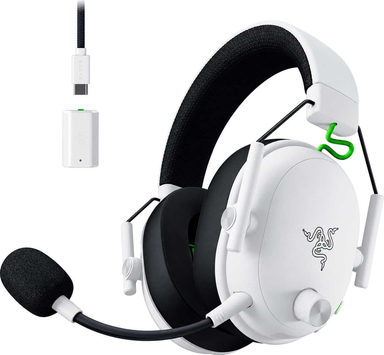 Razer BlackShark V3 brezžične slušalke bele barve za Xbox & PC Razer BlackShark V3 brezžične slušalke bele barve za Xbox & PC