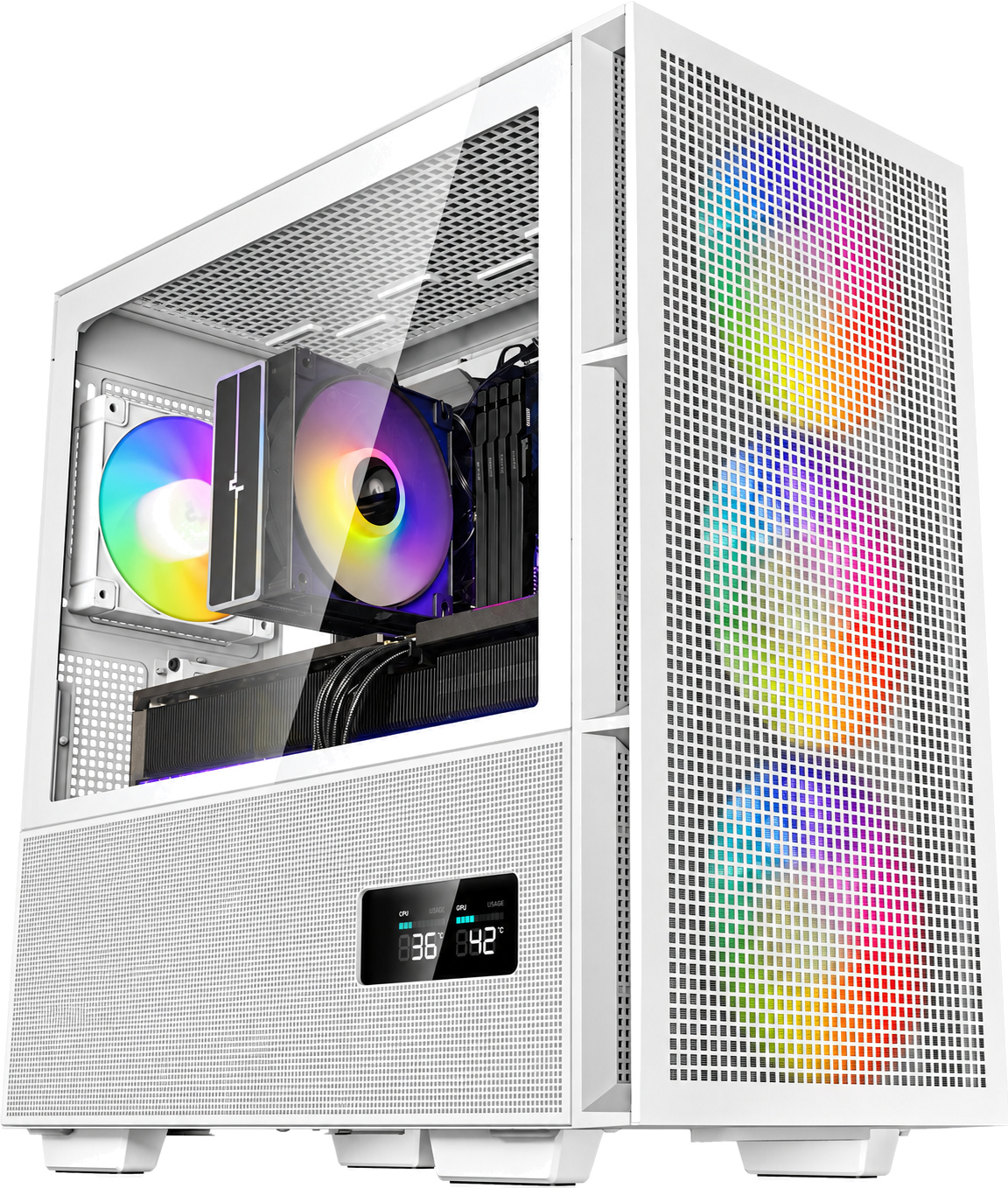 UVI Omega AM96F16 računalnik Ryzen 5 7500F & RX 9060 XT 8GB & 1TB SSD & 16GB RAM & 850W bele barve UVI Omega AM96F16 računalnik Ryzen 5 7500F & RX 9060 XT 8GB & 1TB SSD & 16GB RAM & 850W bele barve