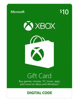 Microsoft darilna kartica za 10 USD za Xbox in računalnik
