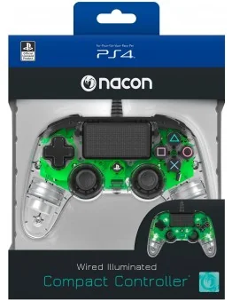 Nacon PS4 Transparentni žični kontroler, zelen