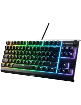 SteelSeries Apex 3 TKL žična RGB igralna tipkovnica črne barve z US postavitvijo QWERTY