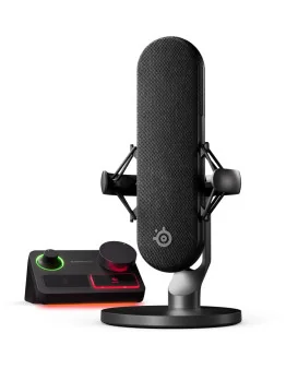 SteelSeries Alias Pro XLR mikrofon z mešalnikom črne barve za PC