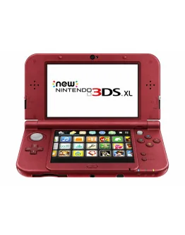 Obnovljen Nintendo NEW 3DS XL metalno-rdeče barve 64GB z Luma3DS + 2 leti garancije