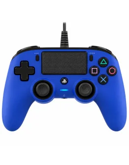 Obnovljen Nacon žični igralni plošček modre barve za PS4 + 2 leti garancije