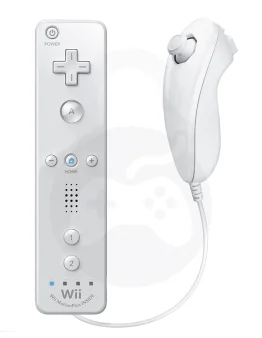 Nintendo Wii Remote Plus + Nunchuk bele barve (združljiv)