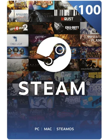 Steam predplačniška koda za 100 EUR